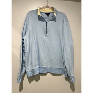 Brooks Brothers 1/3 Zip Pullover Sweater XXL Men's Blue